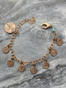 OL of Sorrows Bronze Rosary Bracelet