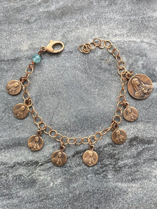 OL of Sorrows Bronze Rosary Bracelet