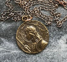 Load image into Gallery viewer, Saint Joan of Arc Solid Bronze Necklace
