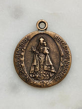 Load image into Gallery viewer, Saint Michael Medal: 1072 Bronze Antique Rosary Charm (1 1/4 inch) Rosary Parts
