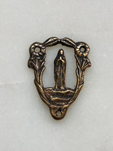 Load image into Gallery viewer, Center - Mary - Rose - Grotto - Bronze or Sterling Silver - Antique Reproduction 404 -  CeCeAgnes Rosary Parts

