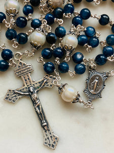 Beautiful Blue Kyanite Sterling Silver Rosary