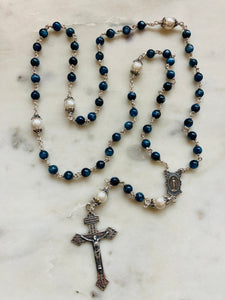 Beautiful Blue Kyanite Sterling Silver Rosary