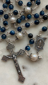 Beautiful Blue Kyanite Sterling Silver Rosary