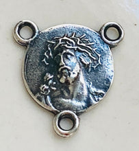 Load image into Gallery viewer, Ecce Homo Rosary Centerpiece -  Bronze - Antique Reproduction CeCeAgnes Rosary Parts
