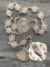 Load image into Gallery viewer, Infant of Prague Chaplet - Rosary Chaplet - Moonstone Gemstones - Sterling Silver
