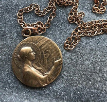 Load image into Gallery viewer, Saint Cecilia Solid Bronze Necklace
