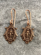 Load image into Gallery viewer, Miraculous Medal Solid Bronze Earrings
