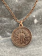 Load image into Gallery viewer, Holy Name of Jesus IHS Solid Bronze or Sterling Silver Necklace
