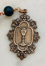 Load image into Gallery viewer, Blessed Sacrament Rosary - Azurite Gemstones - Single Decade Rosary CeCeAgnes
