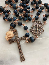 Load image into Gallery viewer, Blue Tiger Eye Rosary - Bronze - Saint Michael CeCeAgnes
