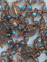 Load image into Gallery viewer, Labradorite Protection Rosary - Bronze - Saint Michael Benedict via CeCeAgnes
