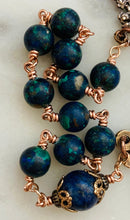 Load image into Gallery viewer, Blessed Sacrament Rosary - Azurite Gemstones - Single Decade Rosary CeCeAgnes
