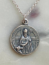 Load image into Gallery viewer, Sterling Silver Saint Hubert Patron of Hunters Necklace
