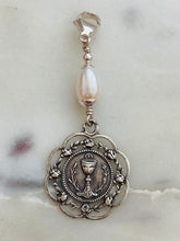 Load image into Gallery viewer, Holy Eucharist Bag Charm - Zipper Pull - All Sterling Silver CeCeAgnes
