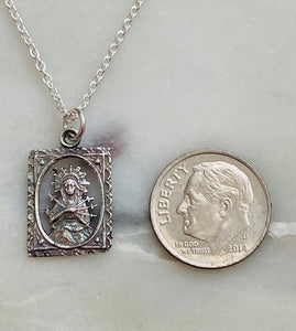 Sterling Silver Our Lady of Sorrows Necklace