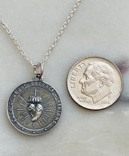 Load image into Gallery viewer, Sterling Silver Sacred Heart Necklace
