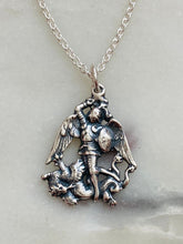 Load image into Gallery viewer, Sterling Silver Saint Michael Necklace
