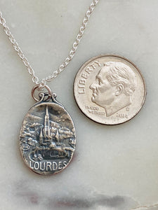 Sterling Silver Our Lady of Lourdes Necklace