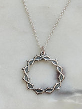 Load image into Gallery viewer, Sterling Silver Crown of Thorns Necklace
