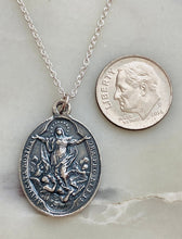 Load image into Gallery viewer, Sterling Silver Assumption of Mary and Purgatory Necklace
