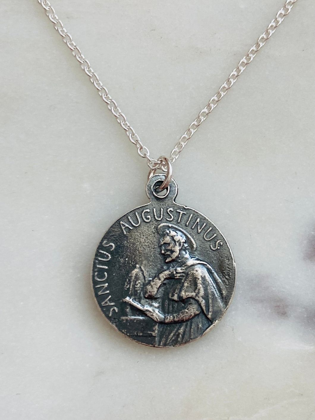 Sterling Silver Saint Augustine Necklace