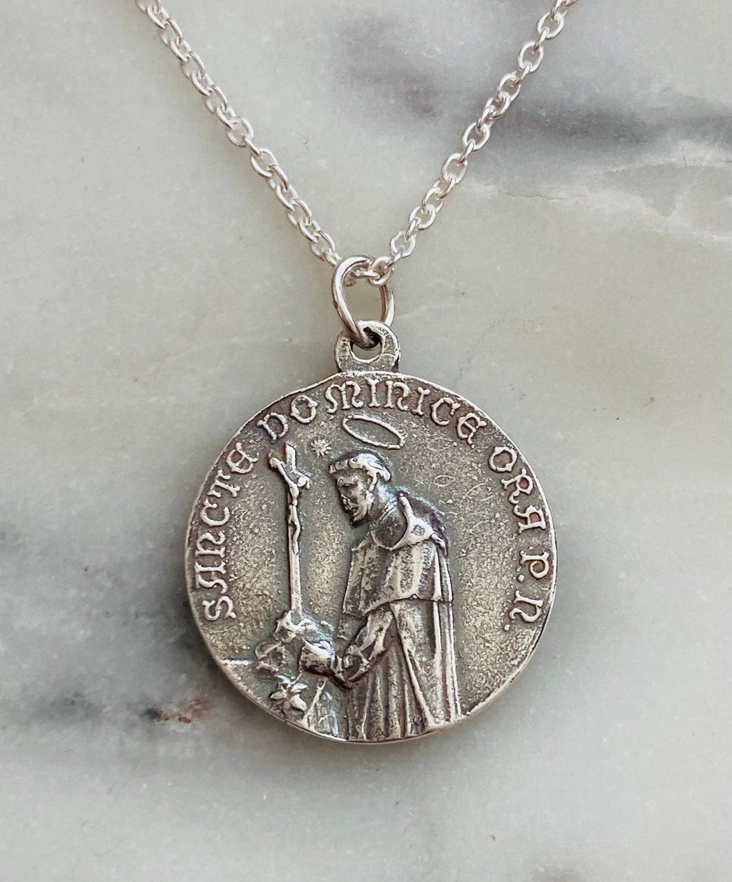 Sterling Silver Saint Dominic Necklace