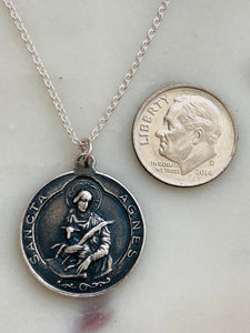 Sterling Silver Saint Agnes Necklace