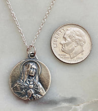 Load image into Gallery viewer, Sterling Silver Our Lady of Sorrows Necklace
