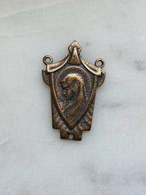 Load image into Gallery viewer, Virgin Mary Rosary Center - 693 Bronze or Sterling Silver - Antique Reproduction
