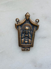 Load image into Gallery viewer, Virgin Mary Rosary Center - 693 Bronze or Sterling Silver - Antique Reproduction

