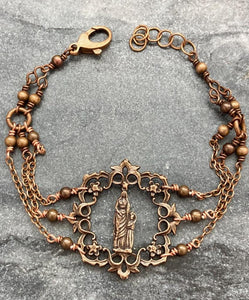 Saint Ann Bracelet - Solid Bronze