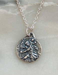 Sterling Silver Saint Christopher Necklace