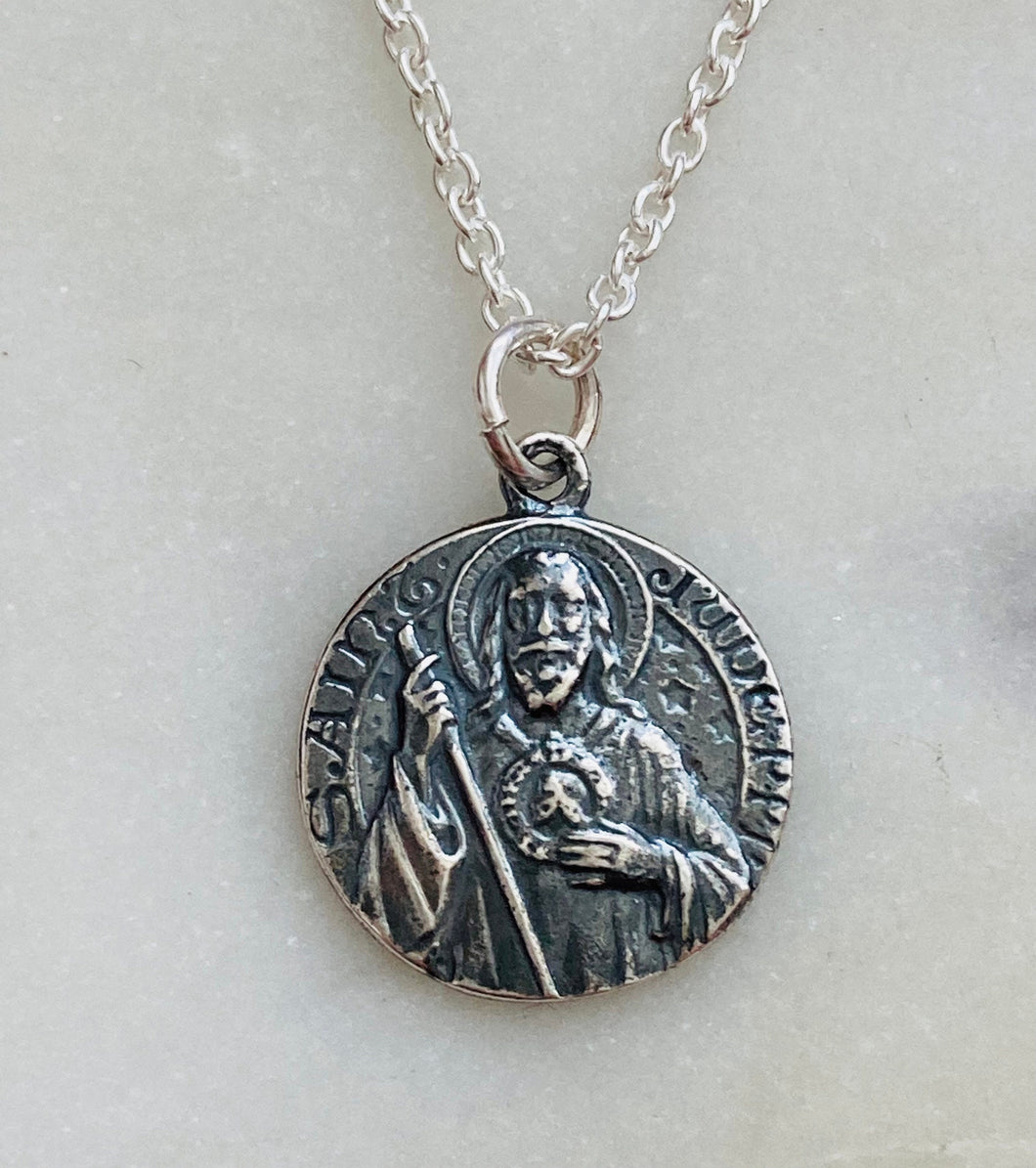 Sterling Silver Saint Jude Necklace