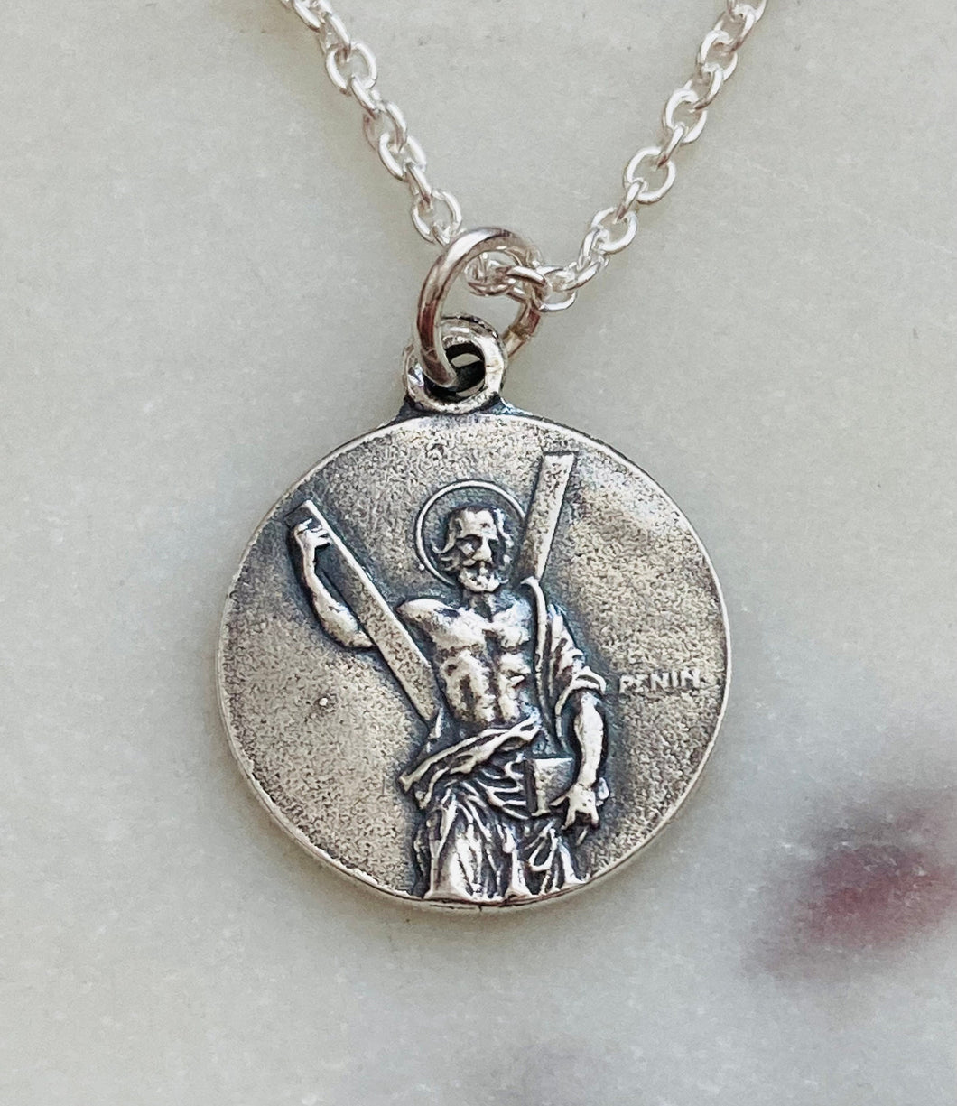 Sterling Silver Saint Andrew Necklace