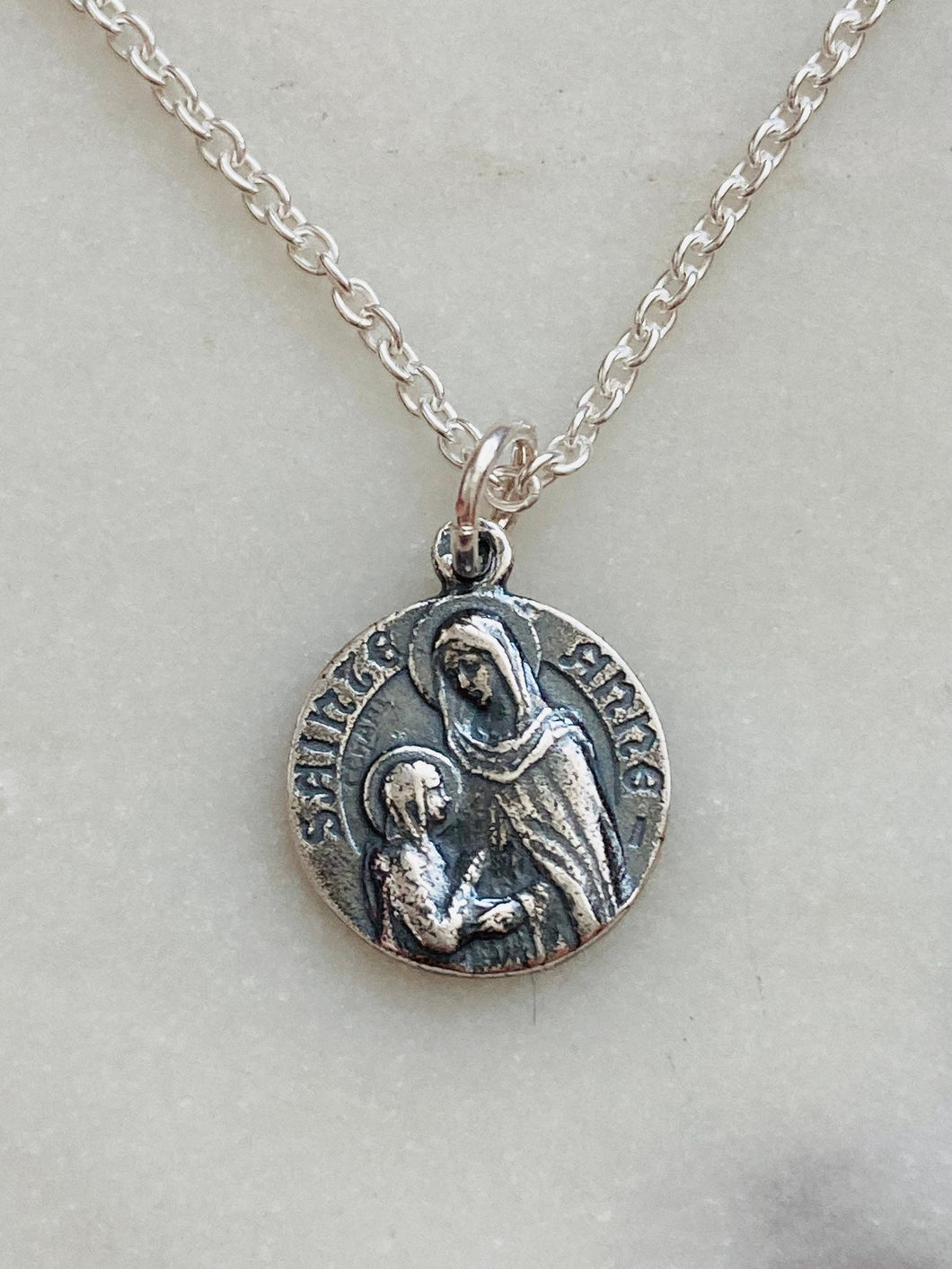 Sterling Silver Saint Ann Necklace