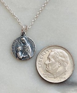 Sterling Silver Saint Ann Necklace