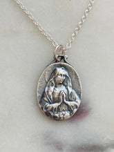 Load image into Gallery viewer, Sterling Silver Our Lady of Lourdes Necklace
