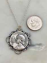 Load image into Gallery viewer, Sterling Silver Saint Joan of Arc Necklace
