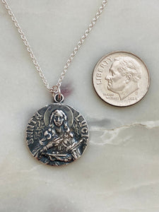 Sterling Silver Saint Lucy Necklace