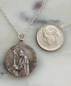 Sterling Silver Saint Dominic Necklace