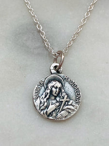 Sterling Silver Saint Mary Magdalene Necklace