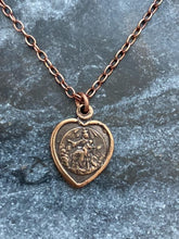 Load image into Gallery viewer, Our Lady of Mount Carmel Sacred Heard Solid Bronze Necklace
