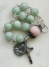Load image into Gallery viewer, Jade &amp; Opal Rosary Bracelet - Sterling Silver Catholic Jewelry
