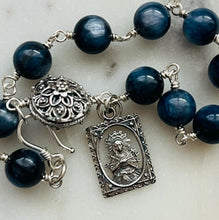 Load image into Gallery viewer, Kyanite Rosary Bracelet - All Sterling - Our Lady of Sorrows - Wire-wrapped CeCeAgnes
