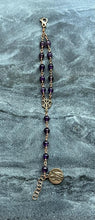 Load image into Gallery viewer, Saint Andrew Christmas Chaplet Bracelet - Solid Bronze and Amethyst
