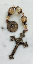 Load image into Gallery viewer, Three Hail Mary Chaplet - Holy Spirit - Trinity - Citrine and Bronze CeCeAgnes

