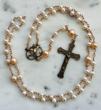 Load image into Gallery viewer, Holy Spirit Rosary - Freshwater Pearls and Bronze - CeCeAgnes
