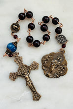 Load image into Gallery viewer, Our Lady of the Pillar - Garnet, Kyanite and Bronze - Tenner - Single Decade Rosary CeCeAgnes
