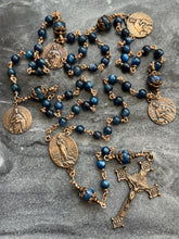 Load image into Gallery viewer, Evangelist Rosary - Bronze - Kyanite - Matthew - Mark - Luke - John Stella Maris CeCeAgnes
